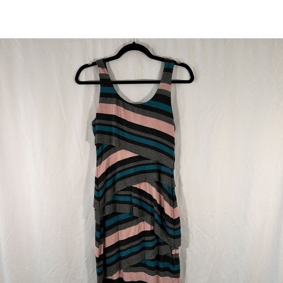 Bailey 44 Knee Length Dress Women's Small Multicolor Striped Sleeveless Layered - Picture 5 of 5